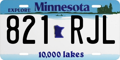 MN license plate 821RJL