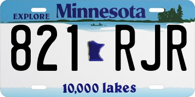 MN license plate 821RJR
