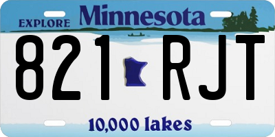 MN license plate 821RJT