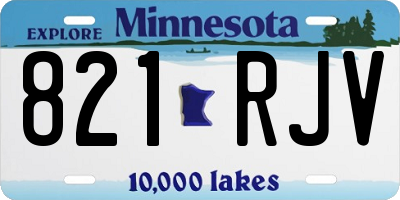 MN license plate 821RJV