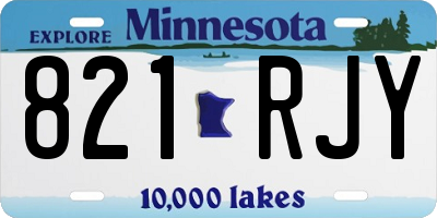 MN license plate 821RJY