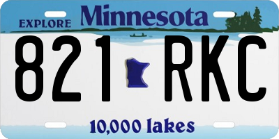 MN license plate 821RKC