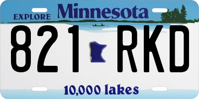 MN license plate 821RKD