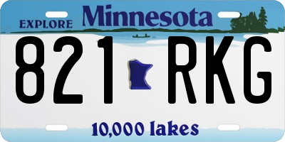 MN license plate 821RKG