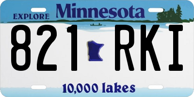 MN license plate 821RKI
