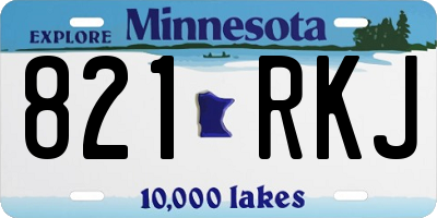 MN license plate 821RKJ