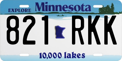 MN license plate 821RKK