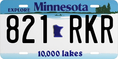 MN license plate 821RKR