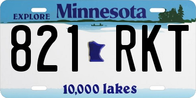 MN license plate 821RKT
