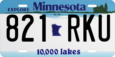 MN license plate 821RKU