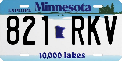MN license plate 821RKV