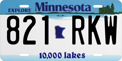 MN license plate 821RKW