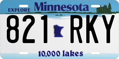 MN license plate 821RKY