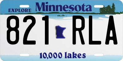 MN license plate 821RLA