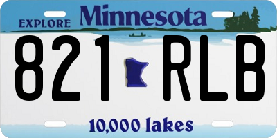 MN license plate 821RLB