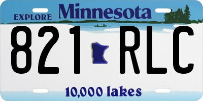 MN license plate 821RLC