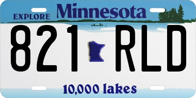 MN license plate 821RLD
