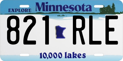 MN license plate 821RLE