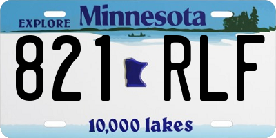 MN license plate 821RLF