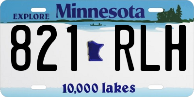MN license plate 821RLH