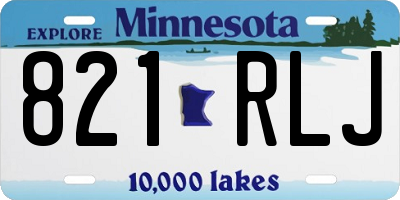 MN license plate 821RLJ