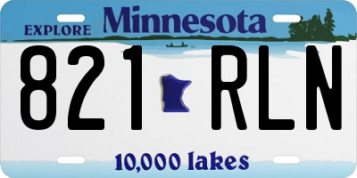 MN license plate 821RLN