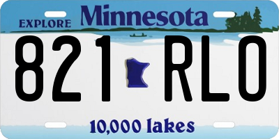 MN license plate 821RLO