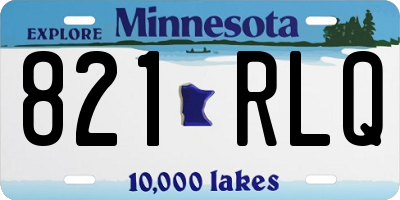 MN license plate 821RLQ