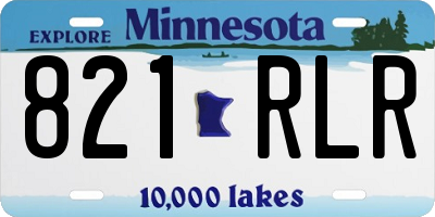 MN license plate 821RLR