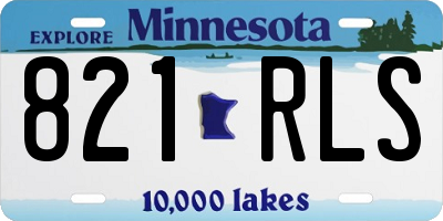 MN license plate 821RLS