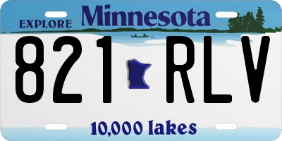 MN license plate 821RLV