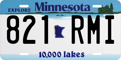 MN license plate 821RMI