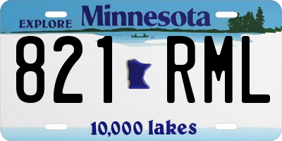 MN license plate 821RML