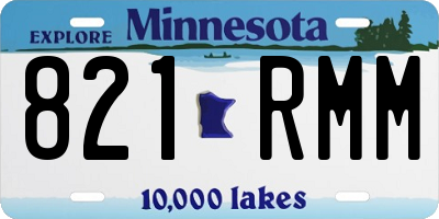 MN license plate 821RMM