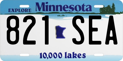 MN license plate 821SEA