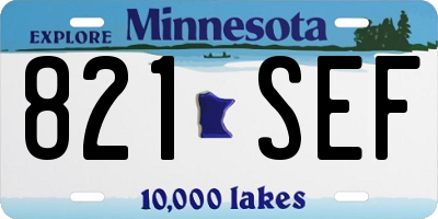 MN license plate 821SEF