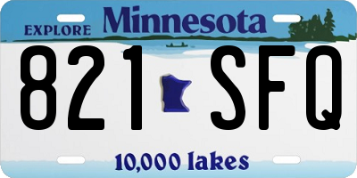 MN license plate 821SFQ