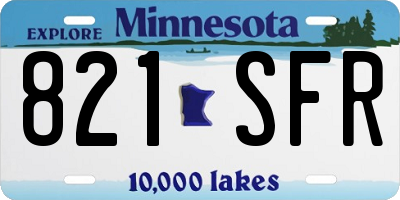 MN license plate 821SFR