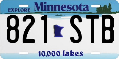 MN license plate 821STB