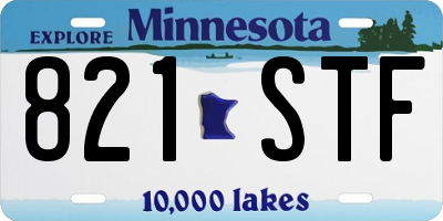 MN license plate 821STF
