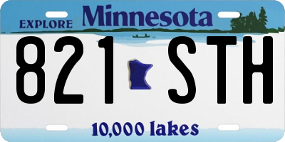MN license plate 821STH