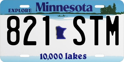 MN license plate 821STM