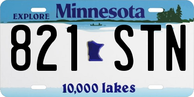 MN license plate 821STN