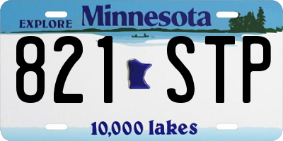 MN license plate 821STP