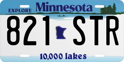 MN license plate 821STR