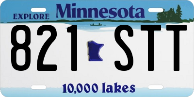 MN license plate 821STT