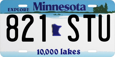 MN license plate 821STU