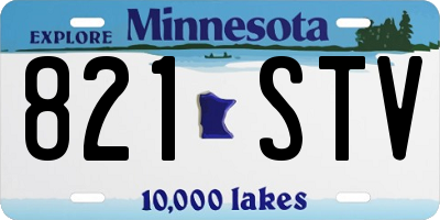 MN license plate 821STV
