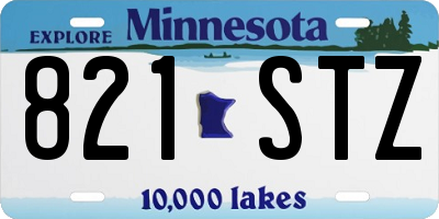 MN license plate 821STZ