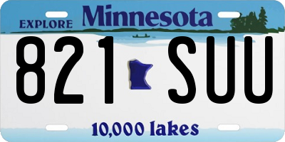 MN license plate 821SUU